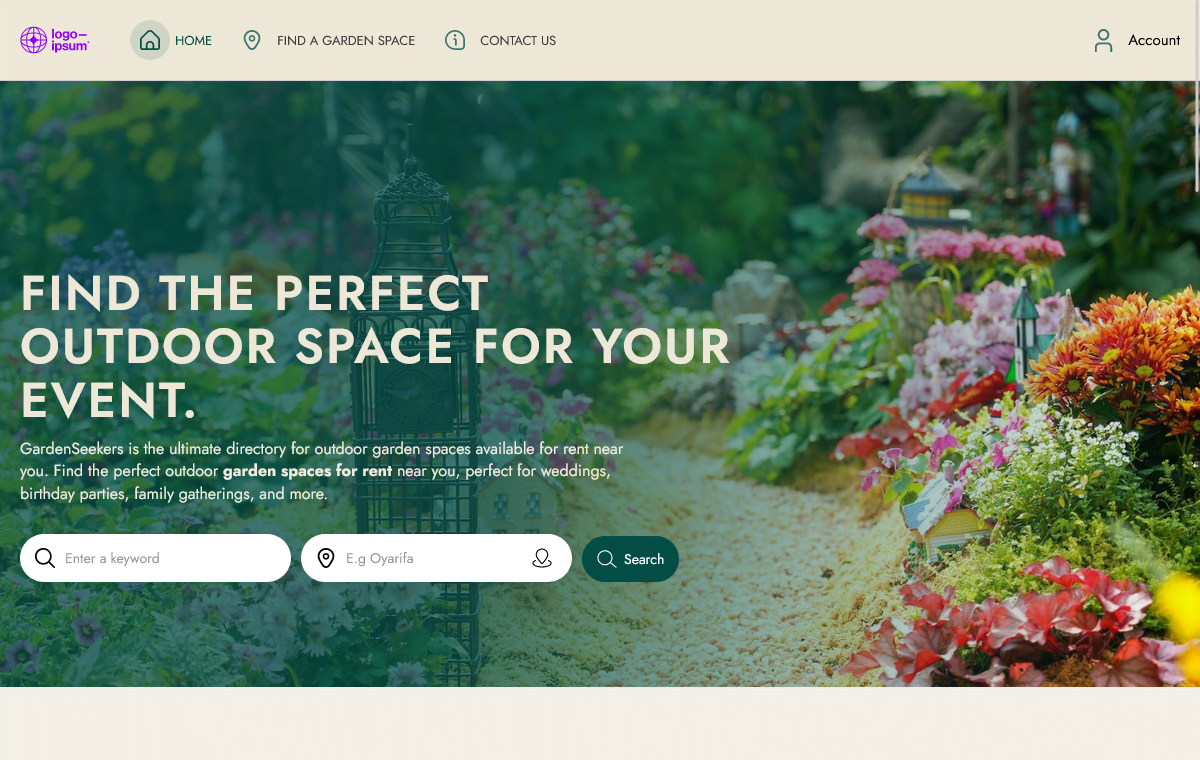 GardenSeekers Web Design Project Image